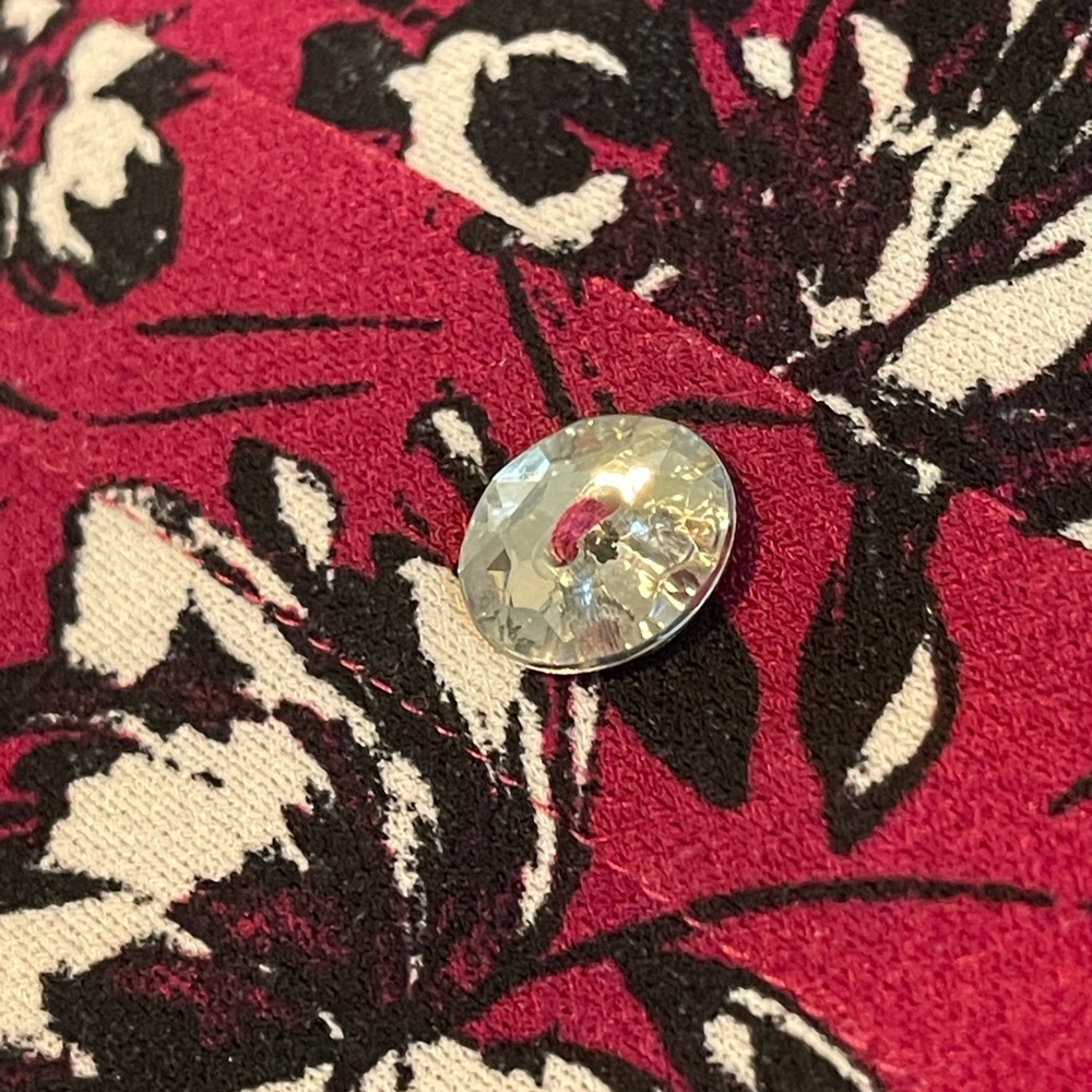 Adrienne Vittadini Floral 3/4 Sleeve Top Size Large - Picture 6 of 6